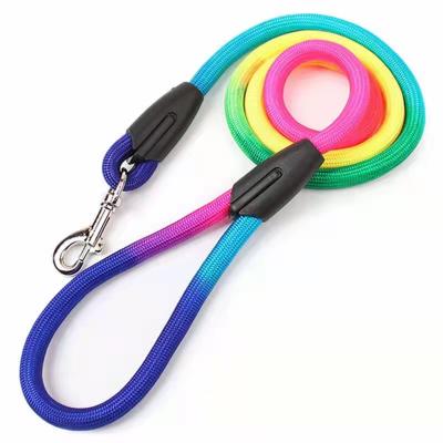 China 2021 Hot Selling Custom Nylon Lead Dog Harness Custom Nylon Training Lead Collar&Leash Dog Training Leash Rope Leash for sale