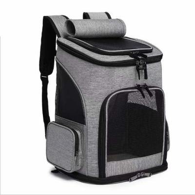 China Durable Foldable Breathable Backpack Mesh Dog Mesh Bag Outdoor Pet Travel Bag for sale