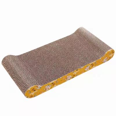 China Cheap Viable Pet Toy Corrugated Scratching Pad Cardboard Cat Scratcher Board Bed From Amazon Hotsale Wholesale Prices for sale