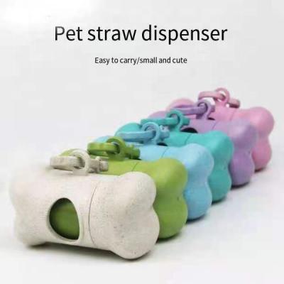 China Leak-proof Portable Pet Waste Bag Poop Poop Picking Bag Stabilized Solid Color Pet Supplies Wheat Straw Dog Supplies Compostable/Tear Resistance Leaning Bag for sale