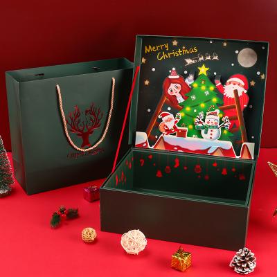 China Recyclable Custom Unique Christmas Decoration Gift Boxes Large 3D Christmas Boxes for sale