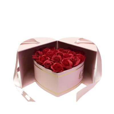 China Wholesale Customized Recyclable Box Luxury Eternal Exquisite Color Pure Round Flower Flower Gift Box for sale