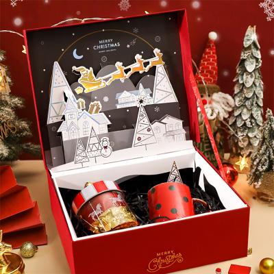 China 2021 Recyclable Hot Selling 3D Gift Box Luxury Christmas Gift Box Pop Up Holiday Boxes for sale