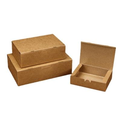 China Recyclable Wholesale Custom Kraft Paper Box Oil Proof Restaurant Food Packaging for sale