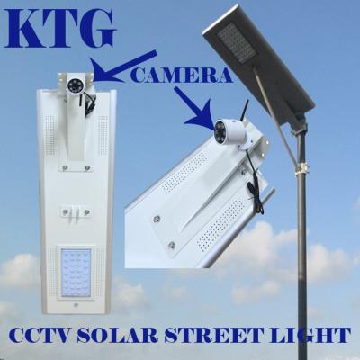 China Solar Led RGB Garden Lighting Motion Sensor Anti-theft Camera CCTV Solar Street Light With 360 Degree 15W 20W Outdoor Led Street Lights for sale