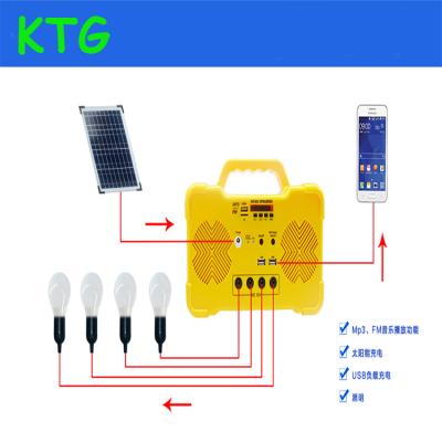 China Home 2 Bulbs 7hours Lithium Solar System For Home With Mobile Charging All In One Set for sale