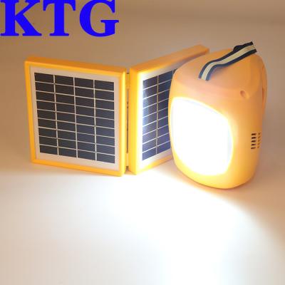 China Beach Household Lighting System 1.7w Mini Solar Solar Panel With 2pcs Yellow Color Solar Home Emergency Light 12 Months Warranty for sale