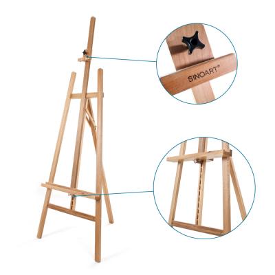 China SINOART Painting Easel In Running Lyre Wooden Easel Advertising Display Stand Sketch Easel Hold Canvas Up To 127cm for sale