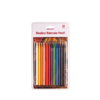 China Drawing Writing Wholesale 12 Colors Set Adult Artist Colored Woodless Watercolor Pencils Gift Set Bulk Kit for sale