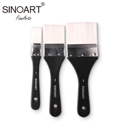 China 3PCS Synthetic White Synthetic Brushes Ideal for Acrylic Oil Paints for sale