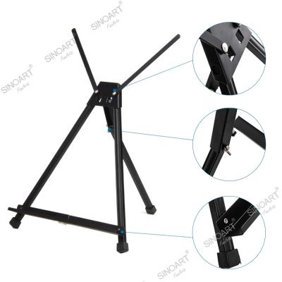 China Wholesale SINOART Art Aluminum Tabletop Tripod Foldable Easel Painting Easel for sale