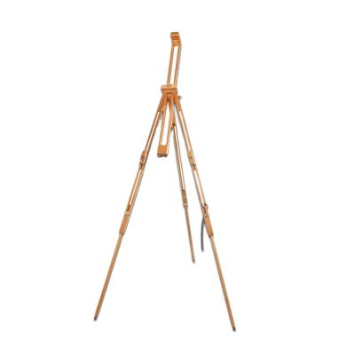 China Antique Sketch Easel New Brown Color Pine Tripod Wood Made Folding Sketch Easel for sale