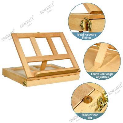 China Wholesale SINOART Easel Table Painting Easel With Storage Drawer Easel High Quality Box Wooden Table Children for sale