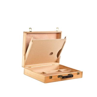 China High Quality OEM Wooden Easel Box Artist Painting Tool Artist Easel Wooden Box for sale