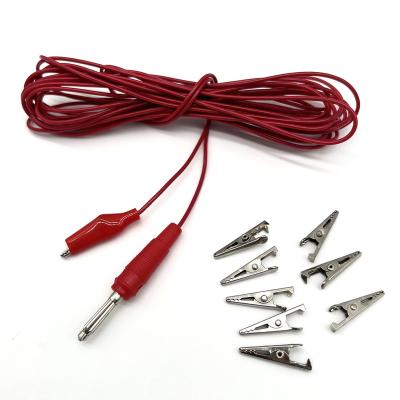 China Testing Support Customized Red Blue Banana Plug To Crocodile Clip Test Lead for sale