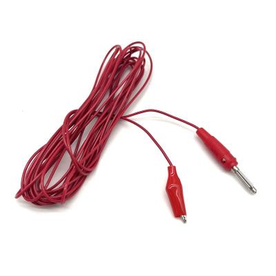 China Testing Support Customized 3 Colors4mm Red Blue Black Banana Plug To Crocodile Clip Test Lead for sale