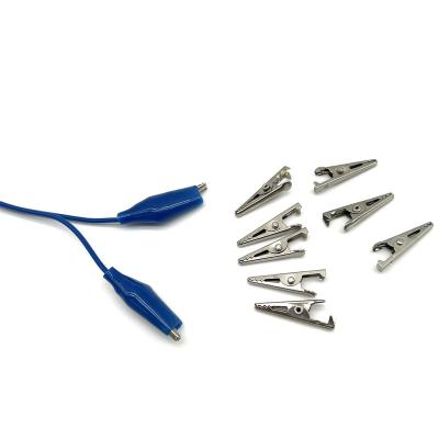 China OEM Electrical Testing Clips DIY Test Wire Crocodile Double Test Clips Red Blue Black Electrical Roach Jumper Wire for sale