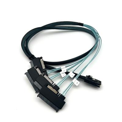 China Mini SAS Hard Drive Server 36 Cable 4 Pin SFF-8087 To SFF-8482 29Pin 4 Connector With SATA Power Cord Distributor Cable for sale