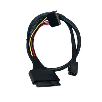 China COMPUTER U.2 SAS SFF-8639+SFF 8643 15 Pin Power Cord Server Data Connect Cable For Computer Desktop PC for sale