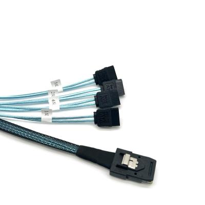 China COMPUTER Internal BTC HD Mini SAS SFF 8087 to 4 SATA Data Transfer Cable for Hard Drive Controller for sale