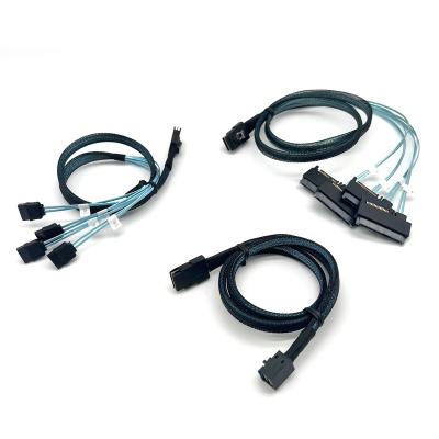 China COMPUTER mini SAS SFF-8087 36pin to Mini-SAS HD SFF-8643 1M hard disk digital data extension cable for sale