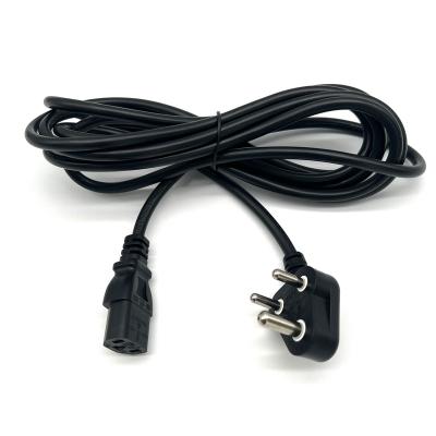 China Home Appliance 3 Pin Round Indian Sri Lanka South Africa High Quality 3 Pin Power Cord With Extended Plug 6A/16A 250v AC Power Cord for sale