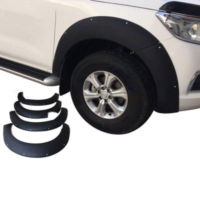 China Vacuum Injection Pocket Style FFD24 Wide Wheel Fender Flares Matte Black For Nissan Navara NP300 2014 Universal ABS and After 2004 and After 3 Months OEM Standard for sale