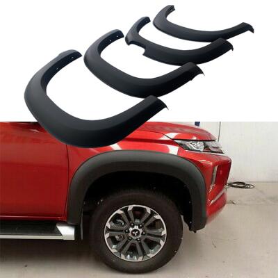 China FFD66 Style Single Wide Wheel Fender Flares Matte Black For MITSUBISHI TRITON 2019 Onwards for sale