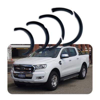 China FFD103 Style Single Wide Wheel Fender Flares FORD RANGER T6 T7 T8 3 Inches Matte Black 2012 Onwards for sale