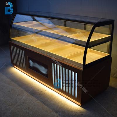 China PLY/MDF/SOLID WOOD/GLASS retail supermarket steel shelf for snack and vegetable display rack and shelves for sale