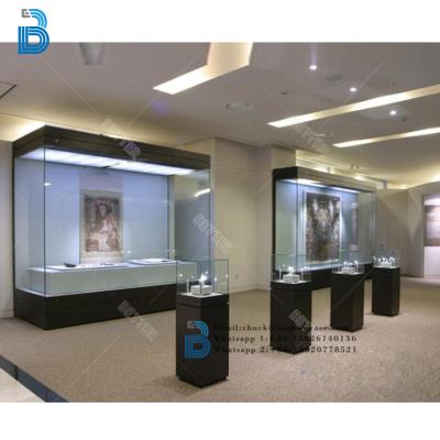 China High Quality PLY/MDF/SOLID WOOD/GLASS Museum Souvenir Display Wooden Glass Showcase for sale