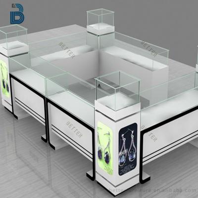 China Custom Jewelry Shop Counter Design Jewelry Mall Kiosk Ideas For Jewelry Furniture Display Showcase for sale