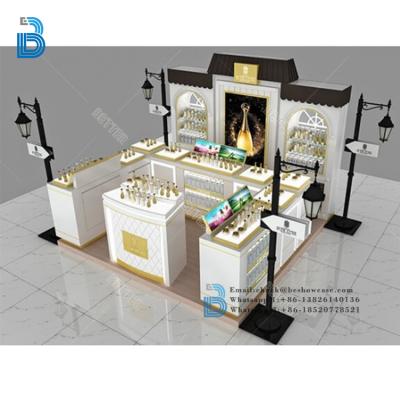 China Jewelry store counter design luxury perfume display cabinet and display cabinet for perfume store kiosk for sale