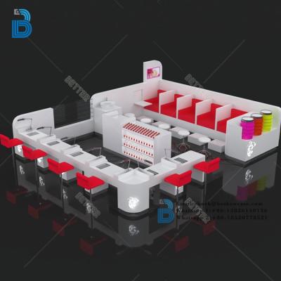 China High quality modern nail kiosk can be custimozed modern acrylic kiosk for manicure beauty salon for sale