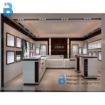 China PLY/MDF/SOLID WOOD/GLASS Competitive Design Watch Shop Display Furniture Luxury Watch Store Decoration for sale