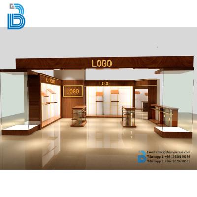 China PLY/MDF/SOLID WOOD/GLASS free design clothing display kiosk shop interior design idea for sale custom for sale