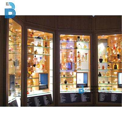 China PLY / MDF / SOLID WOOD / GLASS Custom Design Glass Cosmetic Counter Shop Countertop Cosmetic Displays for sale