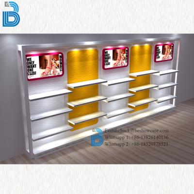 China PLY/MDF/SOLID WOOD/GLASS Guangzhou manufacture custom design shoes display stand display stand for sale