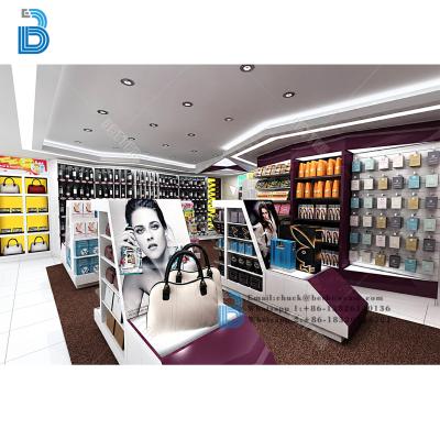 China Good quality Guangzhou fashion shoe handbag store design shoe rack counter design furniture display furniture clothing store handbag show wall mounted shoes rack for sale