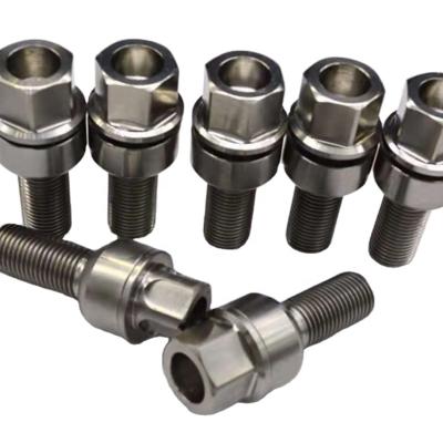 China Wholesale Titanium Gr.2 Titanium Alloy Titanium Flange Bolts Wheel Hub Bolt For Packing for sale