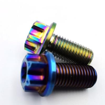 China Hot Selling Strong Hardness Customized Size Forge Bright Titanium Alloy Titanium Screw For Motorcycle for sale