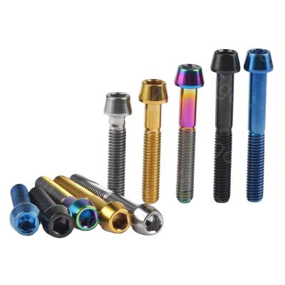 China Strong Hardness Manufacturer Titanium Alloy Ti 6Al4V M6 Tapered Head Titanium Screw for sale