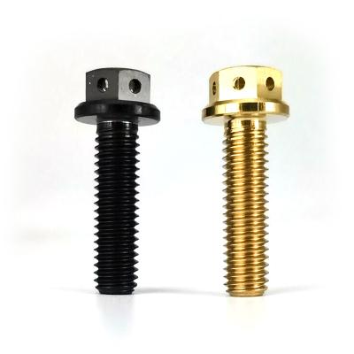 China Wholesale Customized Titanium M10 Screw Bright Titanium Alloy Forge Size Strong Hardness For Motorcycle for sale