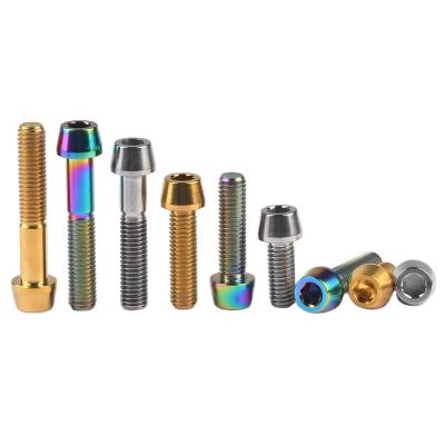 China Bike Bolts Wholesale Colorful Anodized Bicycle Hex Bolt Hex Socket Head Allen Cap Gr2 Gr5 Titanium Screw for sale