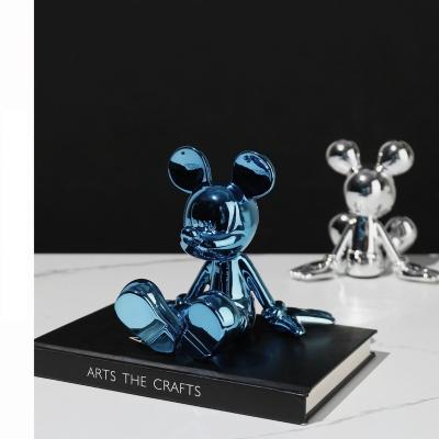 China Soft China Resin Crafts Mickey Mouse OEM ODM Ornaments Dolls Living Room Decorations Figure Toy Sculpture Life Size Mickey Statue for sale