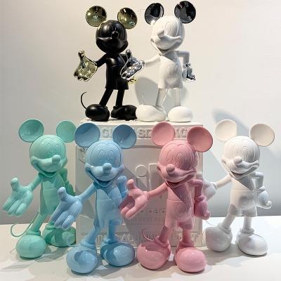 China Soft China Resin Crafts Mickey Mouse OEM ODM Ornaments Dolls Living Room Decorations Figure Toy Sculpture Life Size Mickey Statue for sale