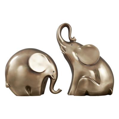 China China resin crafts cute animal creative couples elephant home decoration gift decoration living room crafts for sale