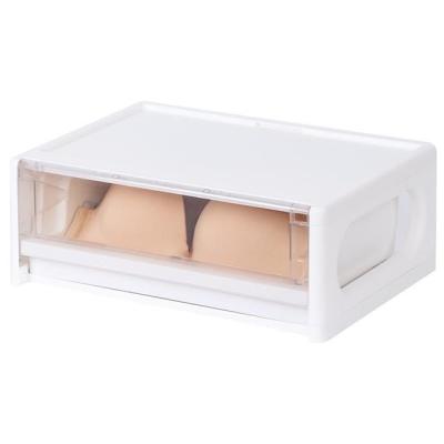 China Lounge Layered Underwear With Transparent Cover Wardrobe Compartment Dustproof Storage Plastic Wardrobe for sale