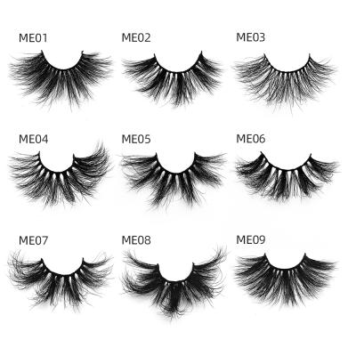 China Hot Selling Private Label Feeling 25mm Eyelash Extension Comfortable Wearing Your Own Brand Real Mink Lashes for sale