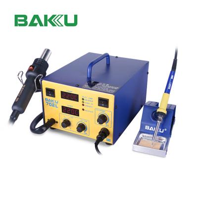 China Dual LED Digital Temperature Display BAKU BK-702L 2 in 1 BGA Digital Display SMD Professional Soldering Station with Pneumatic Hot Gun for sale